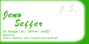 jeno seffer business card